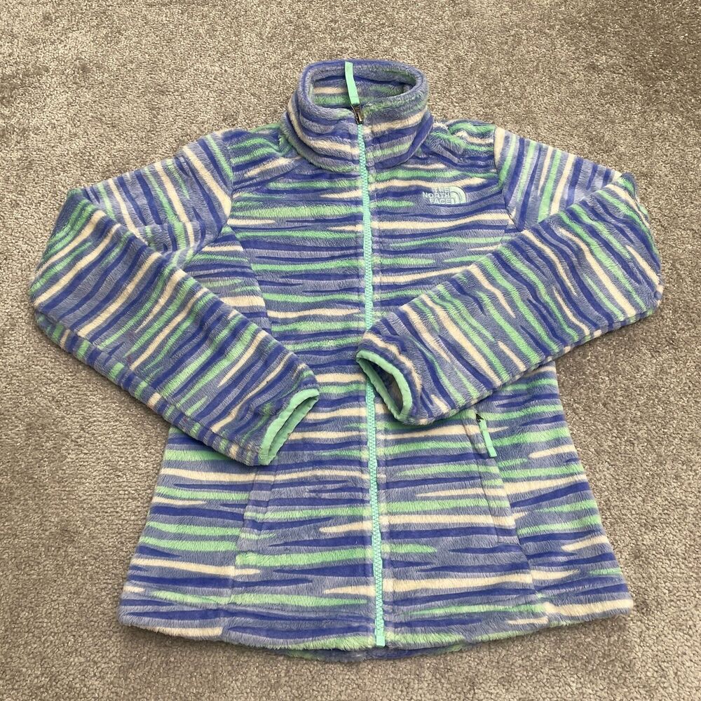 The North Face Fleece Jacket Girls Youth Medium Multicolor Patterned Full Zip